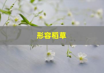 形容稻草