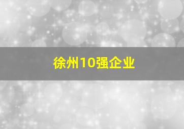 徐州10强企业