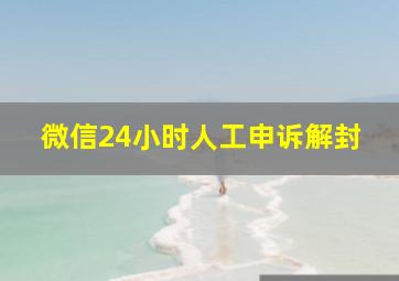 微信24小时人工申诉解封