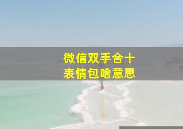 微信双手合十表情包啥意思