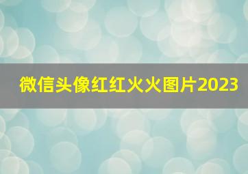 微信头像红红火火图片2023