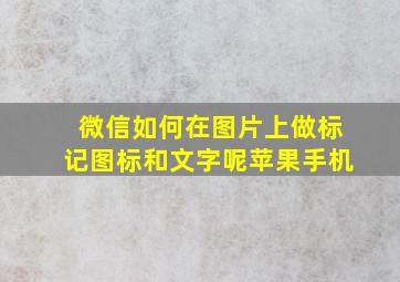 微信如何在图片上做标记图标和文字呢苹果手机