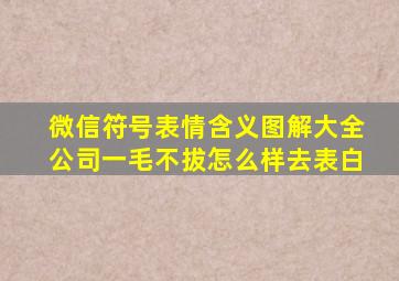 微信符号表情含义图解大全公司一毛不拔怎么样去表白