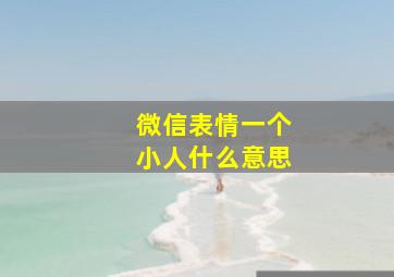 微信表情一个小人什么意思