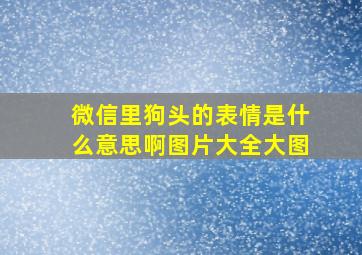 微信里狗头的表情是什么意思啊图片大全大图