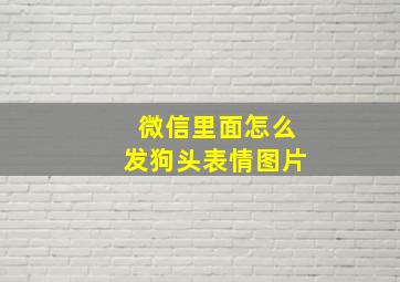 微信里面怎么发狗头表情图片