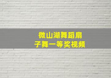 微山湖舞蹈扇子舞一等奖视频