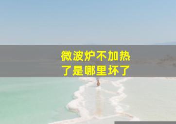 微波炉不加热了是哪里坏了