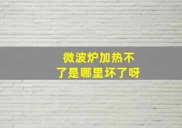 微波炉加热不了是哪里坏了呀