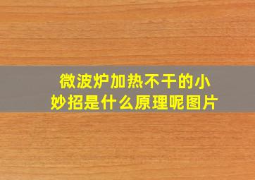 微波炉加热不干的小妙招是什么原理呢图片