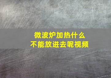 微波炉加热什么不能放进去呢视频