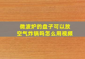 微波炉的盘子可以放空气炸锅吗怎么用视频