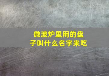 微波炉里用的盘子叫什么名字来吃