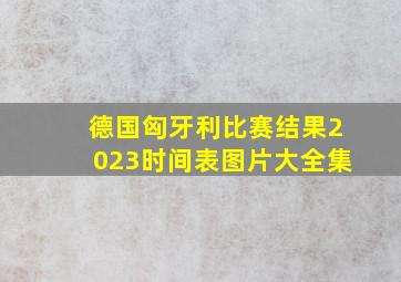 德国匈牙利比赛结果2023时间表图片大全集