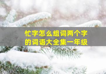 忙字怎么组词两个字的词语大全集一年级