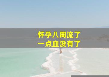 怀孕八周流了一点血没有了