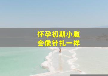 怀孕初期小腹会像针扎一样