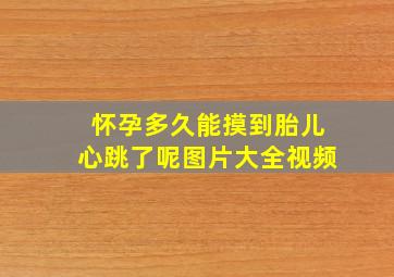 怀孕多久能摸到胎儿心跳了呢图片大全视频