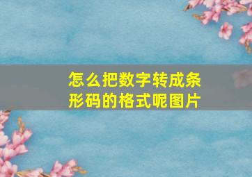 怎么把数字转成条形码的格式呢图片