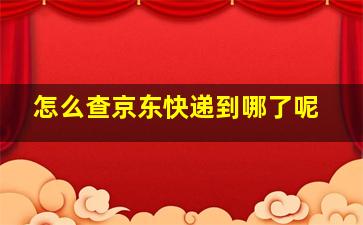 怎么查京东快递到哪了呢