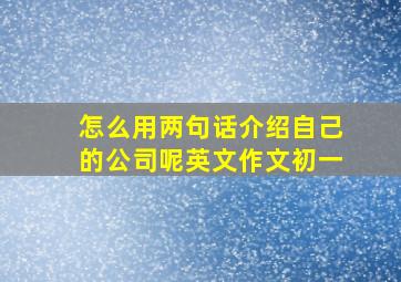 怎么用两句话介绍自己的公司呢英文作文初一