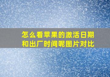 怎么看苹果的激活日期和出厂时间呢图片对比