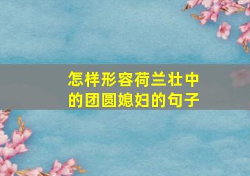 怎样形容荷兰壮中的团圆媳妇的句子