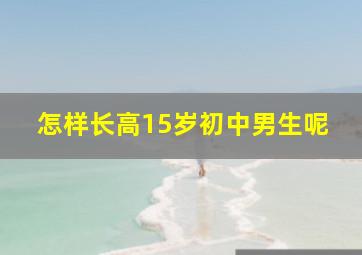 怎样长高15岁初中男生呢