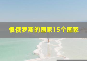 恨俄罗斯的国家15个国家