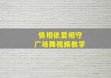 情相依爱相守广场舞视频教学