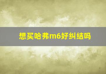 想买哈弗m6好纠结吗