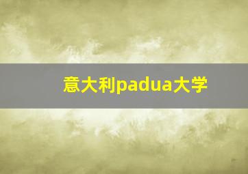 意大利padua大学