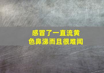 感冒了一直流黄色鼻涕而且很难闻