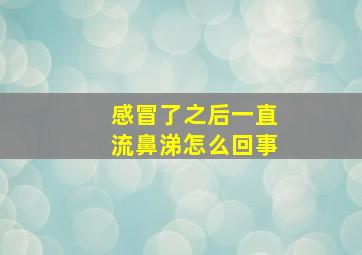 感冒了之后一直流鼻涕怎么回事