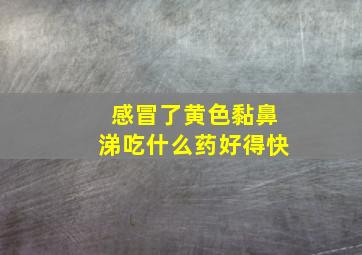 感冒了黄色黏鼻涕吃什么药好得快