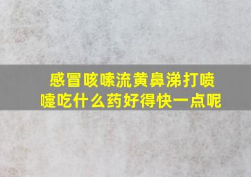 感冒咳嗦流黄鼻涕打喷嚏吃什么药好得快一点呢