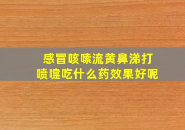 感冒咳嗦流黄鼻涕打喷嚏吃什么药效果好呢