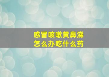 感冒咳嗽黄鼻涕怎么办吃什么药