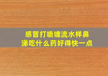 感冒打喷嚏流水样鼻涕吃什么药好得快一点