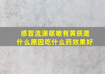 感冒流涕咳嗽有黄痰是什么原因吃什么药效果好