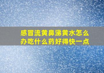 感冒流黄鼻涕黄水怎么办吃什么药好得快一点