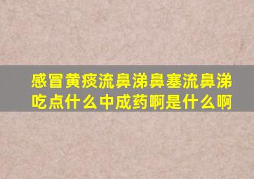 感冒黄痰流鼻涕鼻塞流鼻涕吃点什么中成药啊是什么啊