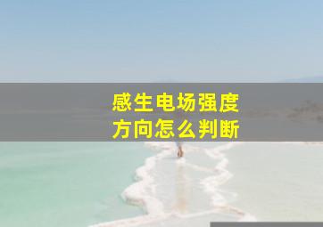 感生电场强度方向怎么判断