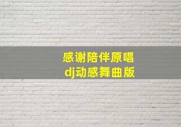 感谢陪伴原唱dj动感舞曲版