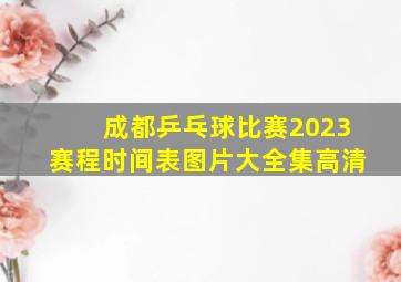 成都乒乓球比赛2023赛程时间表图片大全集高清