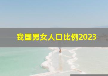 我国男女人口比例2023