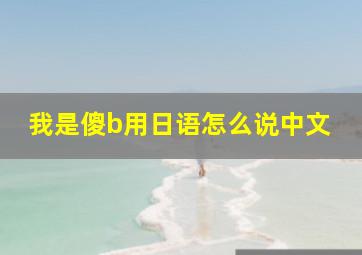 我是傻b用日语怎么说中文