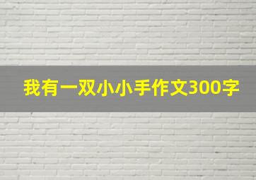 我有一双小小手作文300字