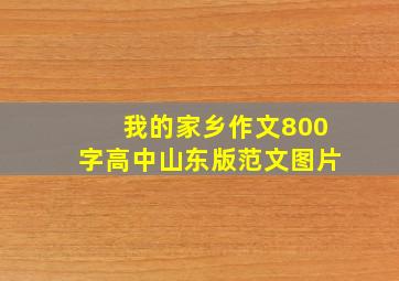 我的家乡作文800字高中山东版范文图片