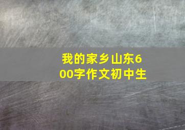 我的家乡山东600字作文初中生